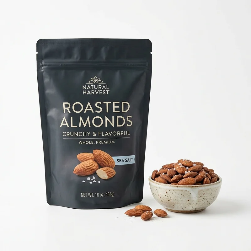 Gourmet Sea Salt Roasted Almonds (16oz)