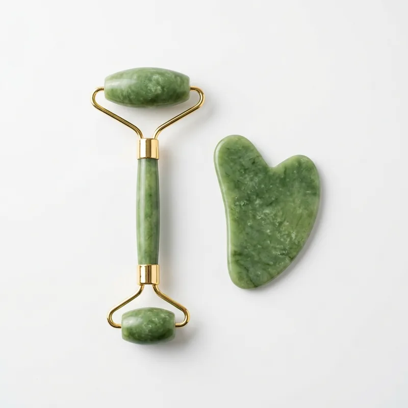 Jade Facial Roller & Gua Sha Set
