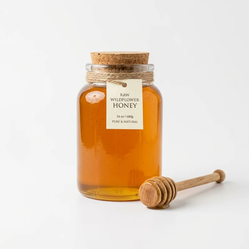 Organic Raw Wildflower Honey (24oz)